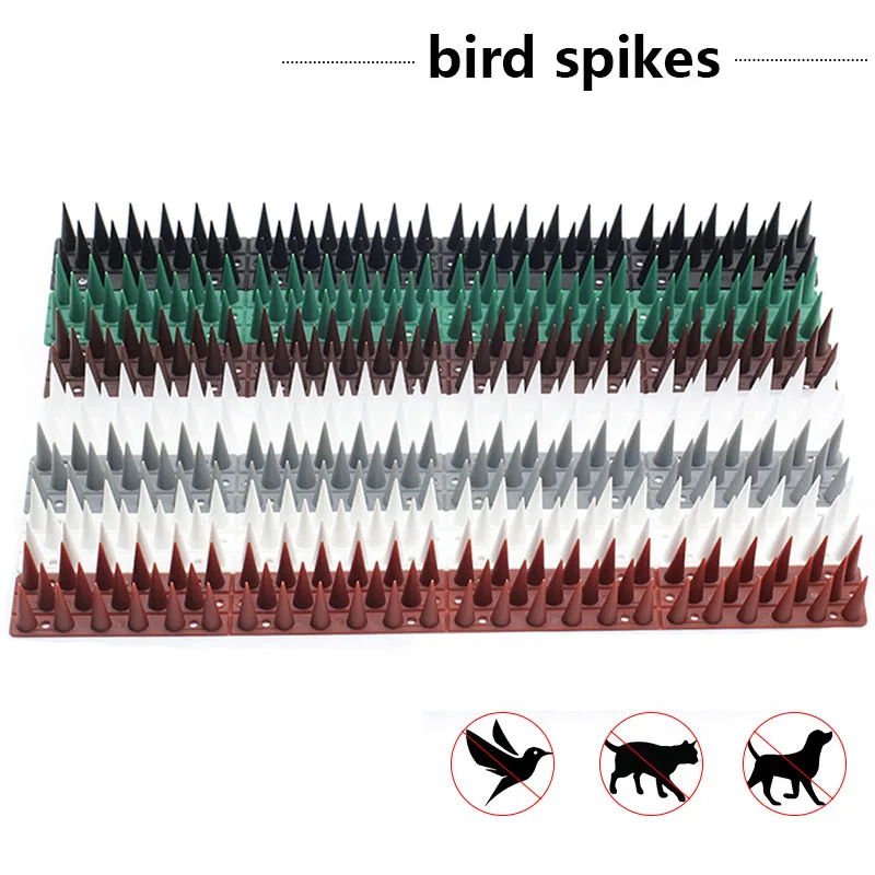 12pcs Bird Spike Bird Deterrent Repelling Birds and Reptiles Squirrel Spikes Keep Birds Away Roof Fence Window Nest