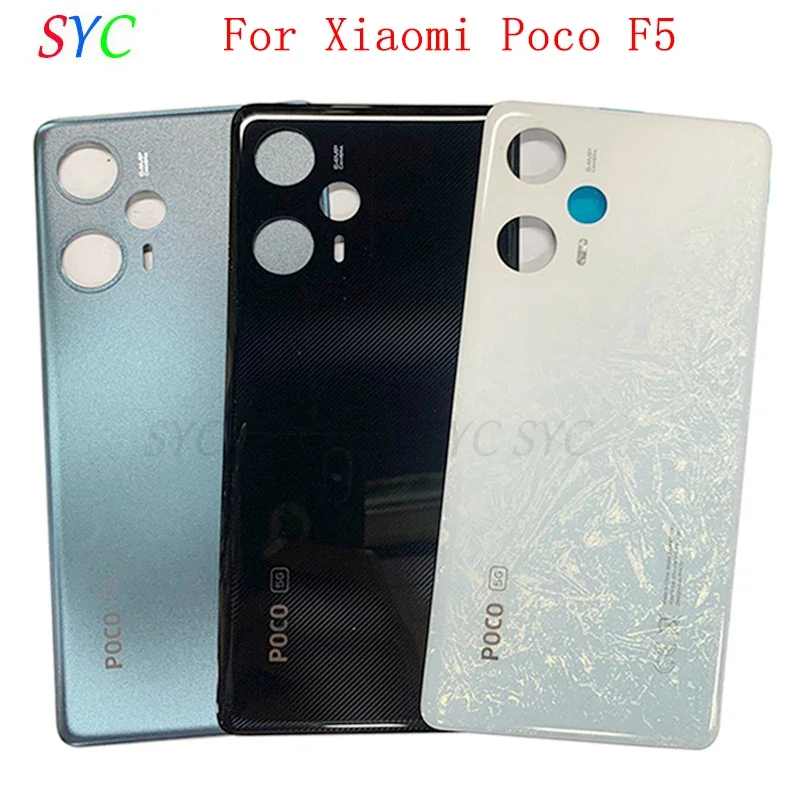 

Back Door Battery Cover Housing Case For Xiaomi Poco F5 Rear Cover with Logo Repair Parts