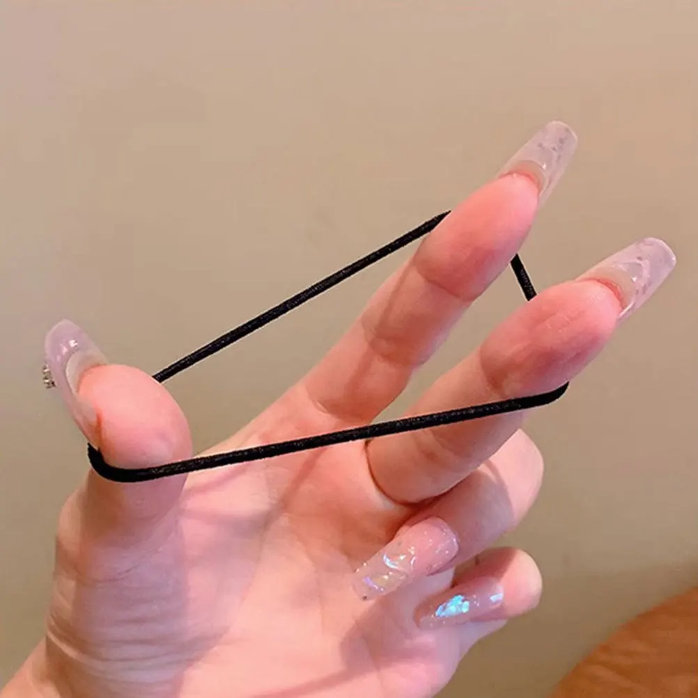 

100Pcs Elastic Hair Ties Bright Colors Soft Stretchy Ponytail Holders Girls Hair Accessories Bulk Set Ponytail Cuffs