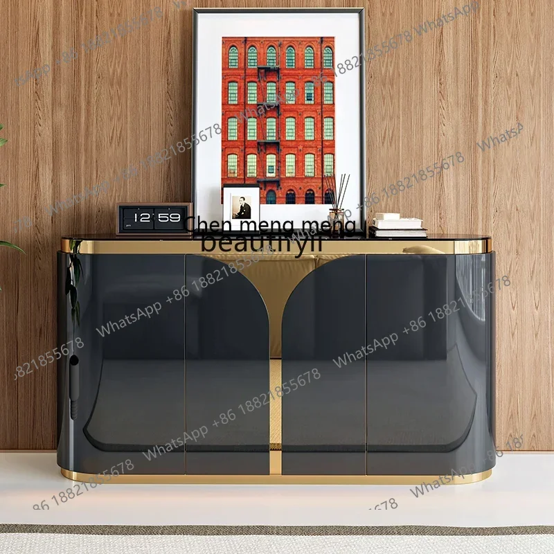 G153 Italian light luxury meal side porch paint shoe cabinet storage simple side cabinet