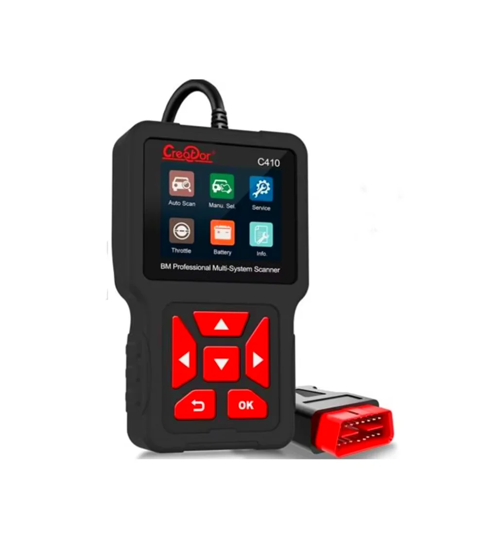 

Creator C410 2022 Версия OBD2 Считыватель кодов Подходит для мини-анализатора двигателя B-W-M для диагностики 1 год гарантии