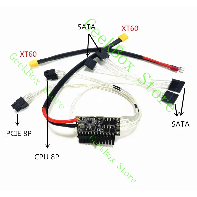Alta qualidade DC-ATX-600W 12v entrada DC-ATX pico psu pico atx switch mineração psu 24pin para mini itx dc atx pc fonte de alimentação