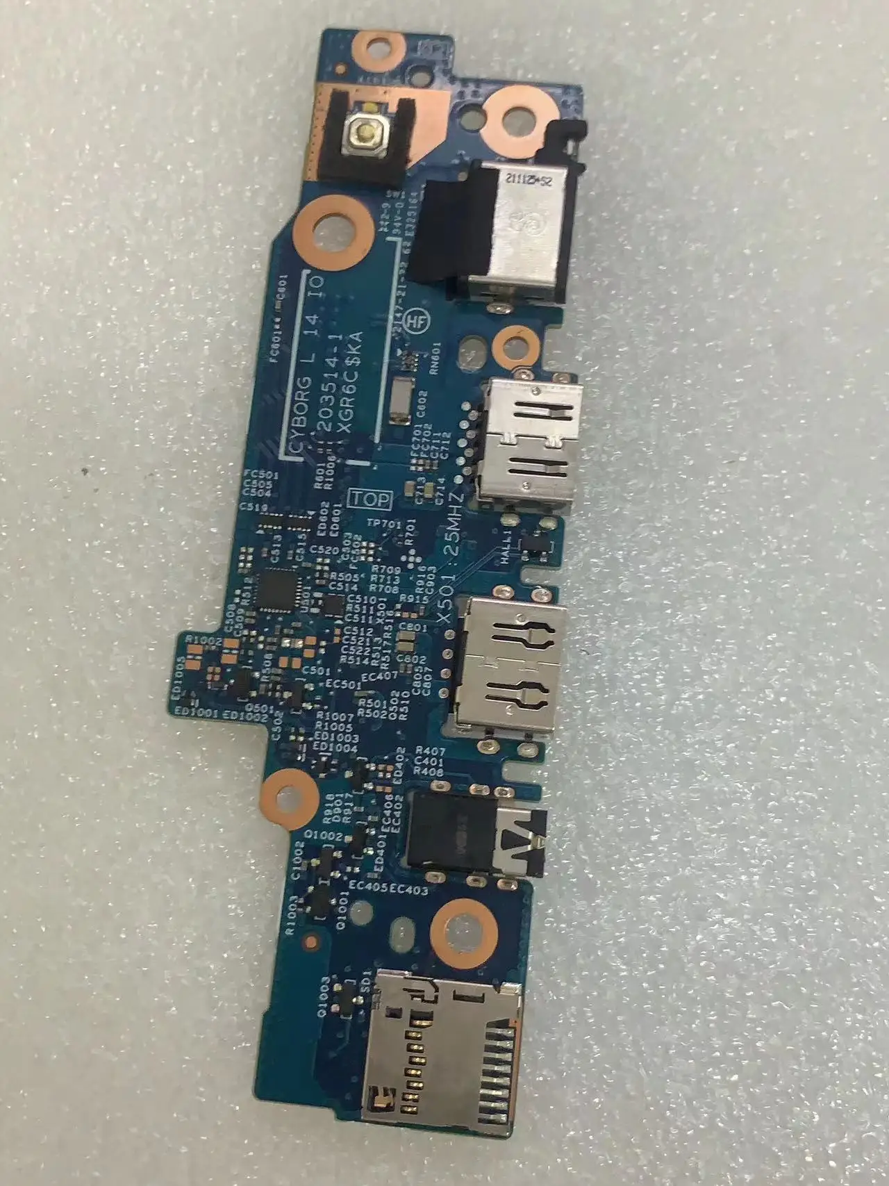 Used-like For Dell Latitude 3420 Right-side IO Circuit Board with SD Slot Audio USB board RJ45 0F78FC  0FTKJ8