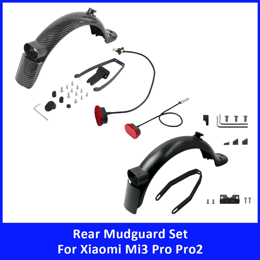 

Rear Fender for Xiaomi Mi3 Pro Pro2 Electric Scooter Accessories Carbon Fiber Rear Mudguard Set Wheel Splash Proof Replacement