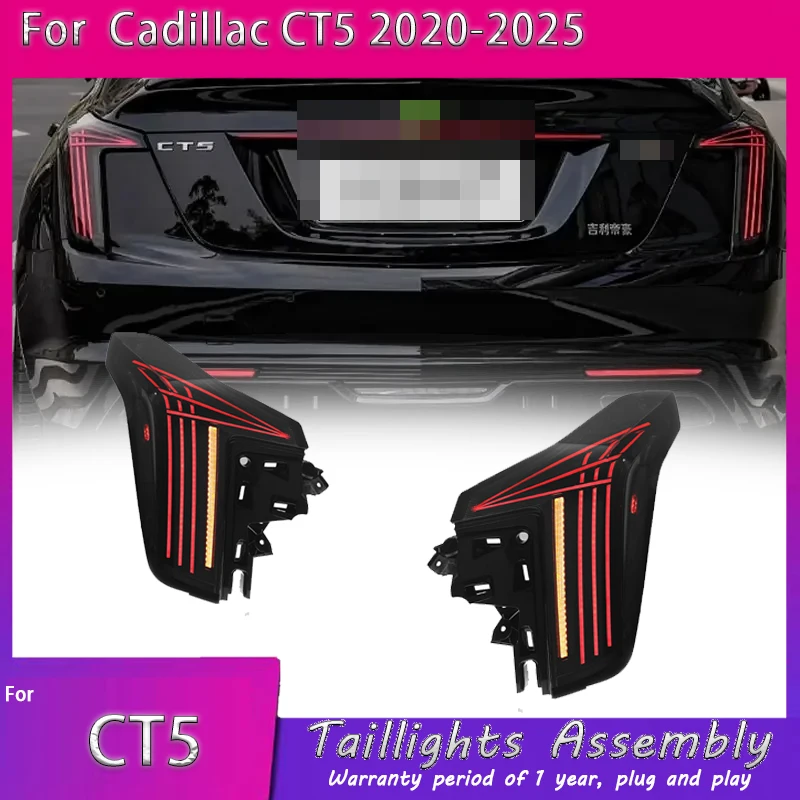 أضواء السيارة لكاديلاك CT5 2020 2021 2022-2025 الضوء الخلفي LED Projetor الذيل مصباح النهار تشغيل ضوء اكسسوارات السيارات #1