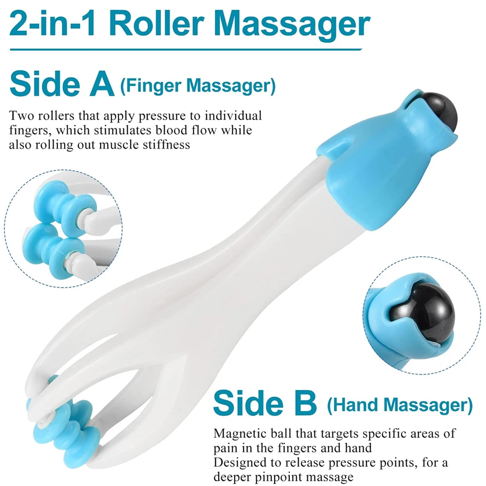 Finger massage gerät doppelseitige Hand massage rolle Werkzeug-Hand Hand Stahlkugel lauf Blut kreislauf Werkzeug-Hand rolle für Karpal