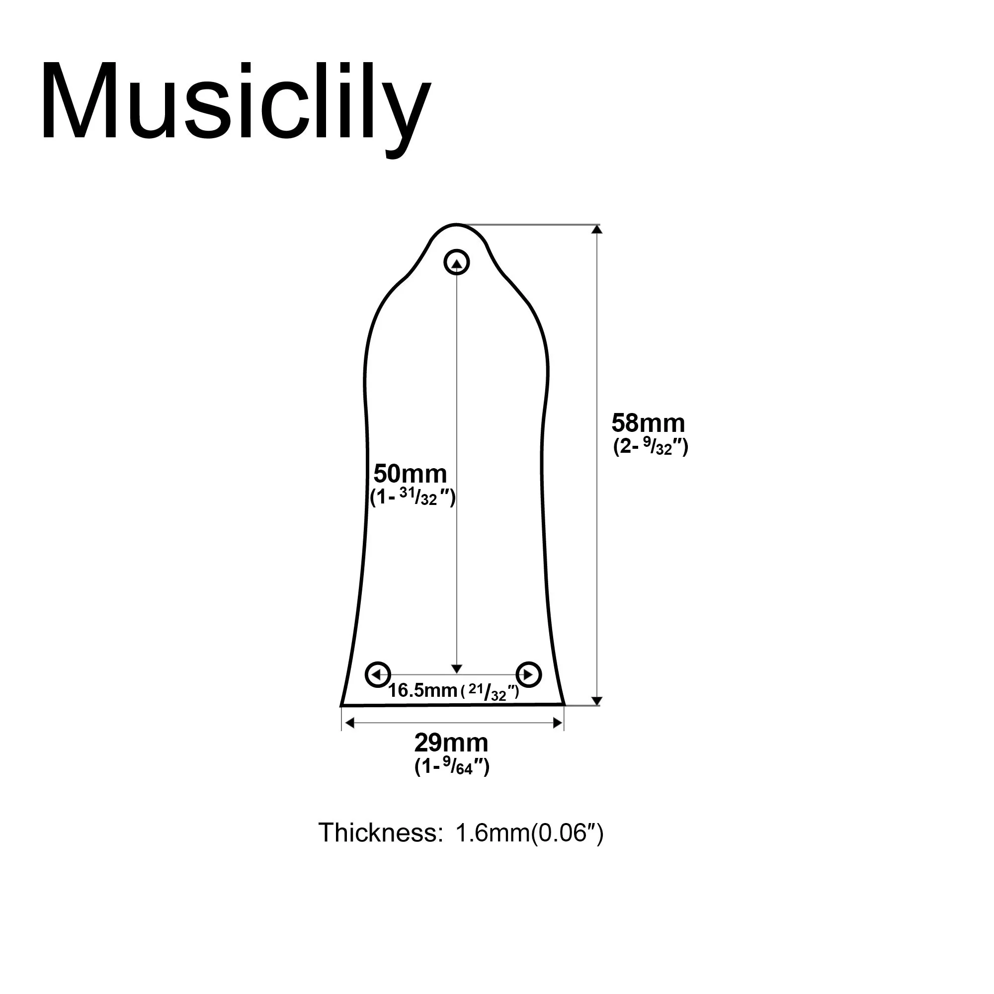 Musiclily Pro Natural Mother of Pearl/Paua Abalone Shell 3-Hole Guitar Truss Rod Cover for China Made Epiphone LP Style Guitar