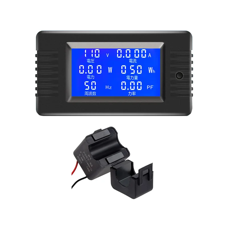 PZEM022 6 in 1 AC 80V-260V 32A 100A Digital Voltmeter Ammeter Voltage Current Tester Power Energy Frequency Power Factor Meter