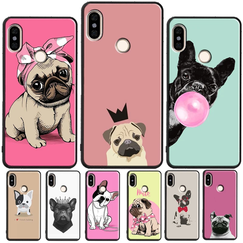 Cartoon French Bulldog For Redmi Note 11 Pro Phone Case For Redmi Note 10 Pro 7 8 9 Pro 10S 9S Redmi 10 9A 9T 9C