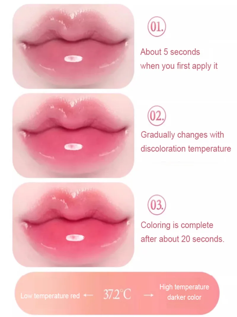 Color Changing Lip Oil PH Lip Oil Clear Nourishing Lip Gloss Oil Lip Balm Lip Glaze Lip Care Moisturizer For Dry Cracked Li X4C0