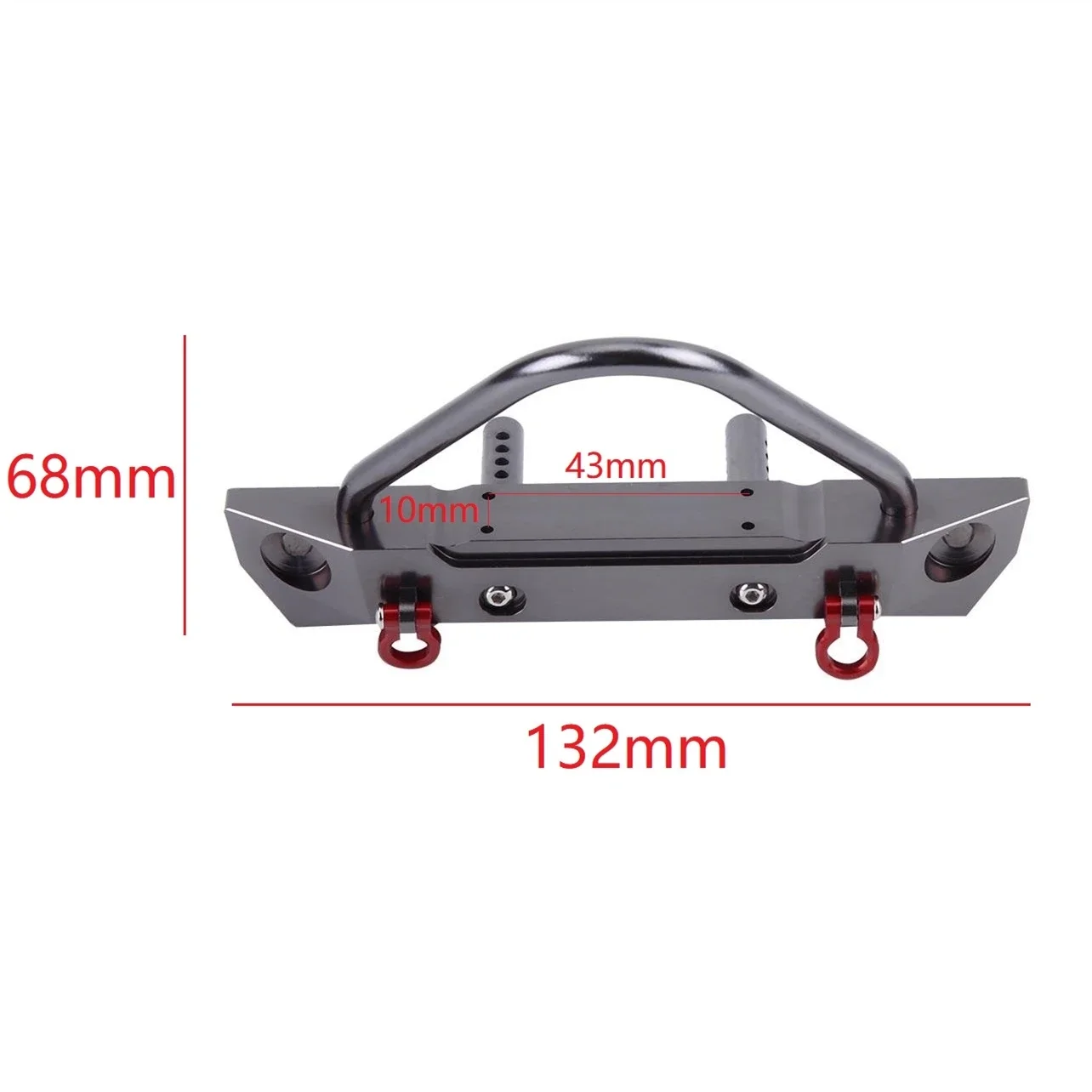 CNC Metal Front Bumper for Axial SCX10 II 90046 Traxxas TRX4 MST 1/10 RC Crawler Car Upgrade Parts Accessories