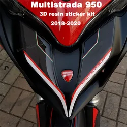Multistrada 950 3D Resin Fuel Tank Protection Stickers Kit Waterproof Anti-scratch for Multistrada 950 2018 2019 2020