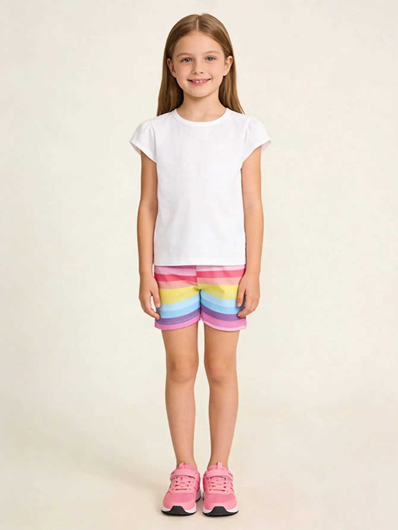 5Pcs Kids Girl Safety Shorts 2-11Y Unicorn & Heart Print Elastic Waist Shorts Soft Polyester Spandex Under Dress Summer Daily view 6