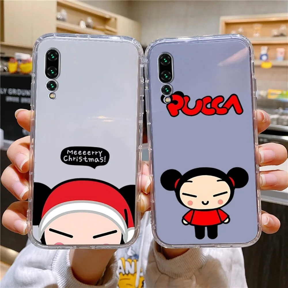 Cartoon P-Pucca G-Garu Phone Case For Xiaomi 11 Redmi Note 11 5G 8T 9A 9 10T Note8Pro Note9 12SUltra Transparent Case