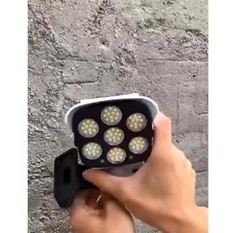 أضواء الطاقة الشمسية في الهواء الطلق مقاوم للماء محس حركة كاميرا وهمية 77 المصابيح الأضواء الشمسية جدار الشارع مصباح للطاقة الشمسية الخارجية مصباح حديقة #4