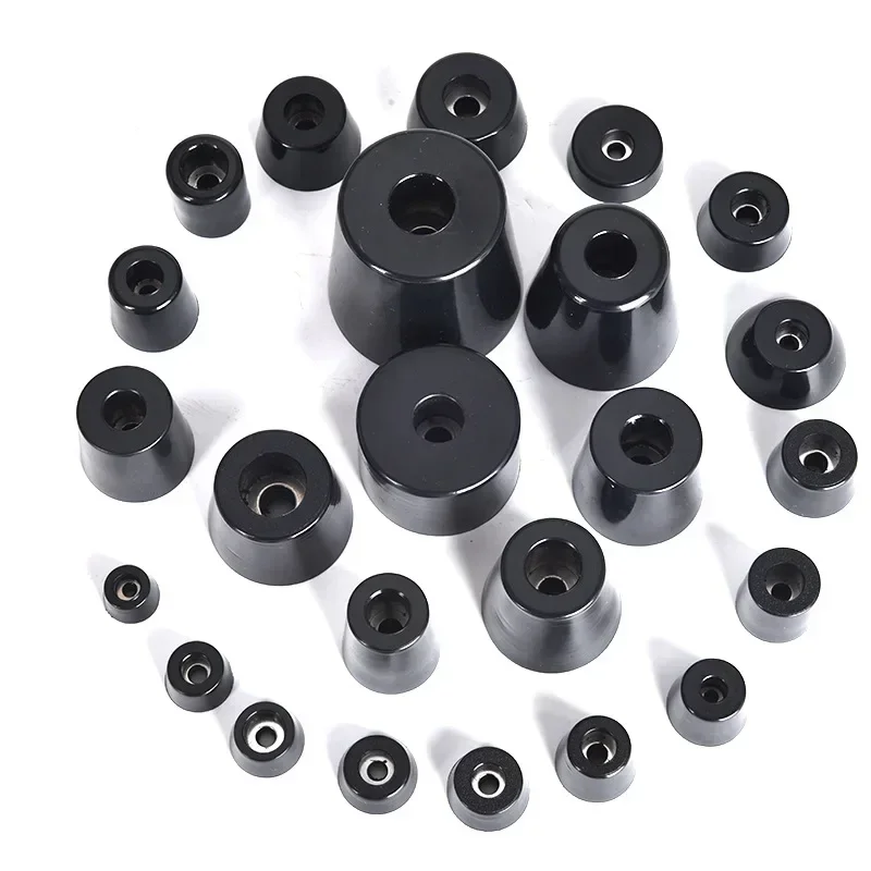 8-80pcs Black Rubber Feet Pads Floor Protectors Chair Furniture Leg Cover Speaker Cabinet Bottom Tips Absorber Non-slip Gaskets