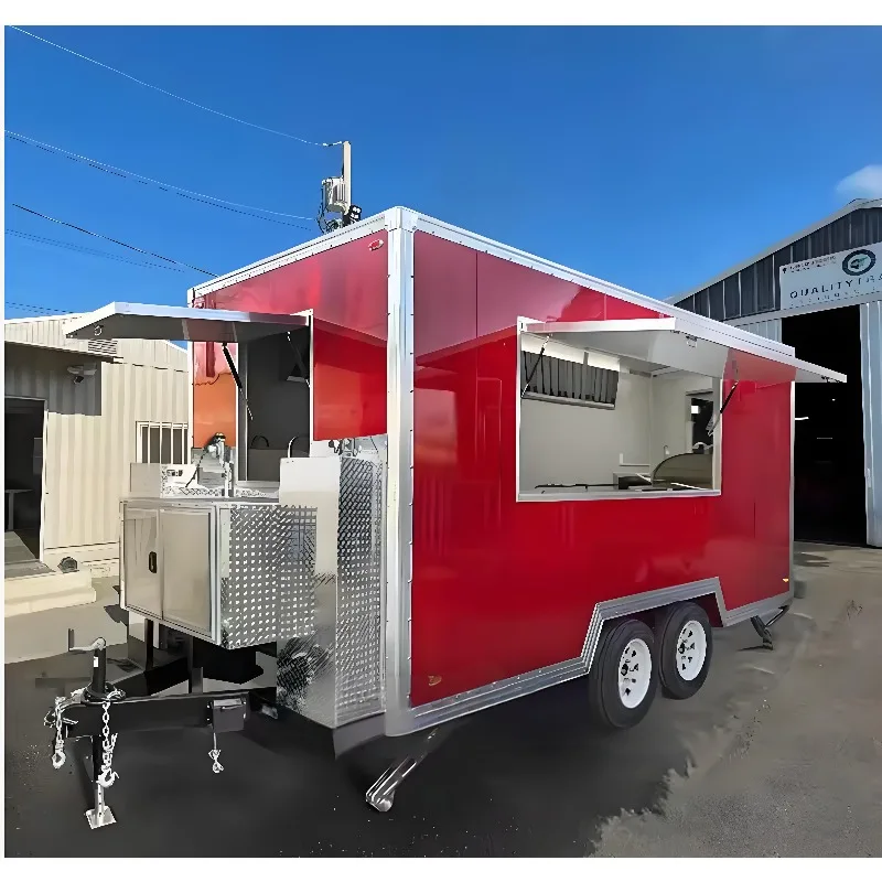 High Quality  Style Food Trailer with Aluminum Body Luxury Mobile Bar and Catering Unit for Hotel and Resort