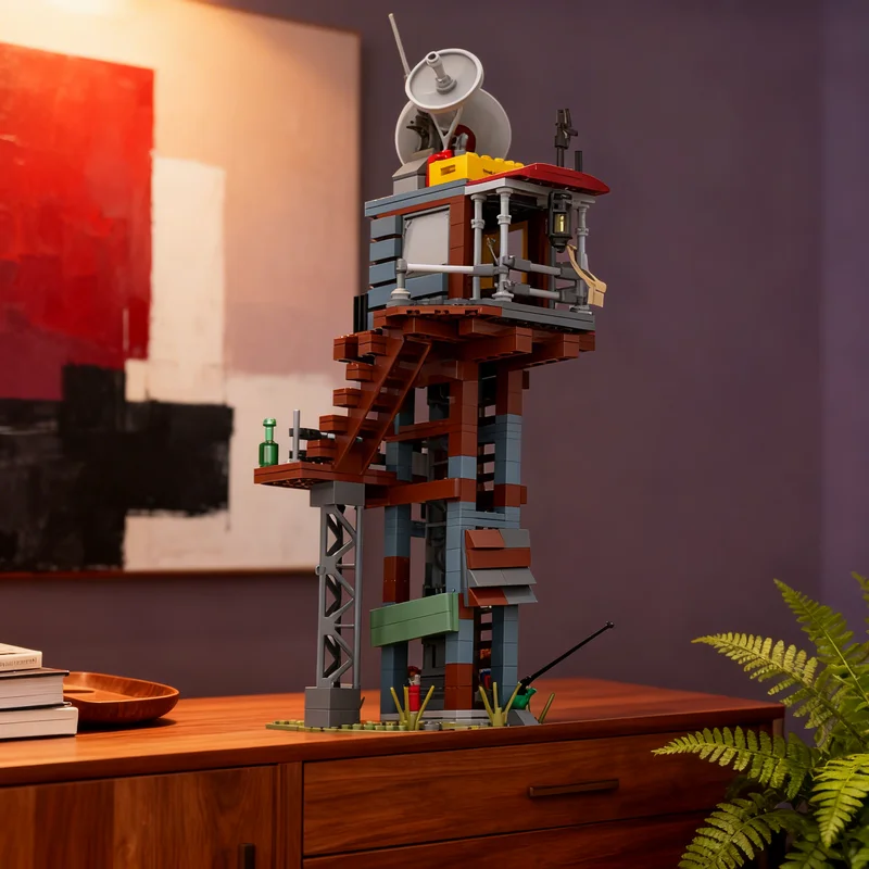 

697pcs MOC Post Apocalyptic Shack Castle Model Building Blocks Creative Display Gift Collectible Decor Kids Premium Adult Desk