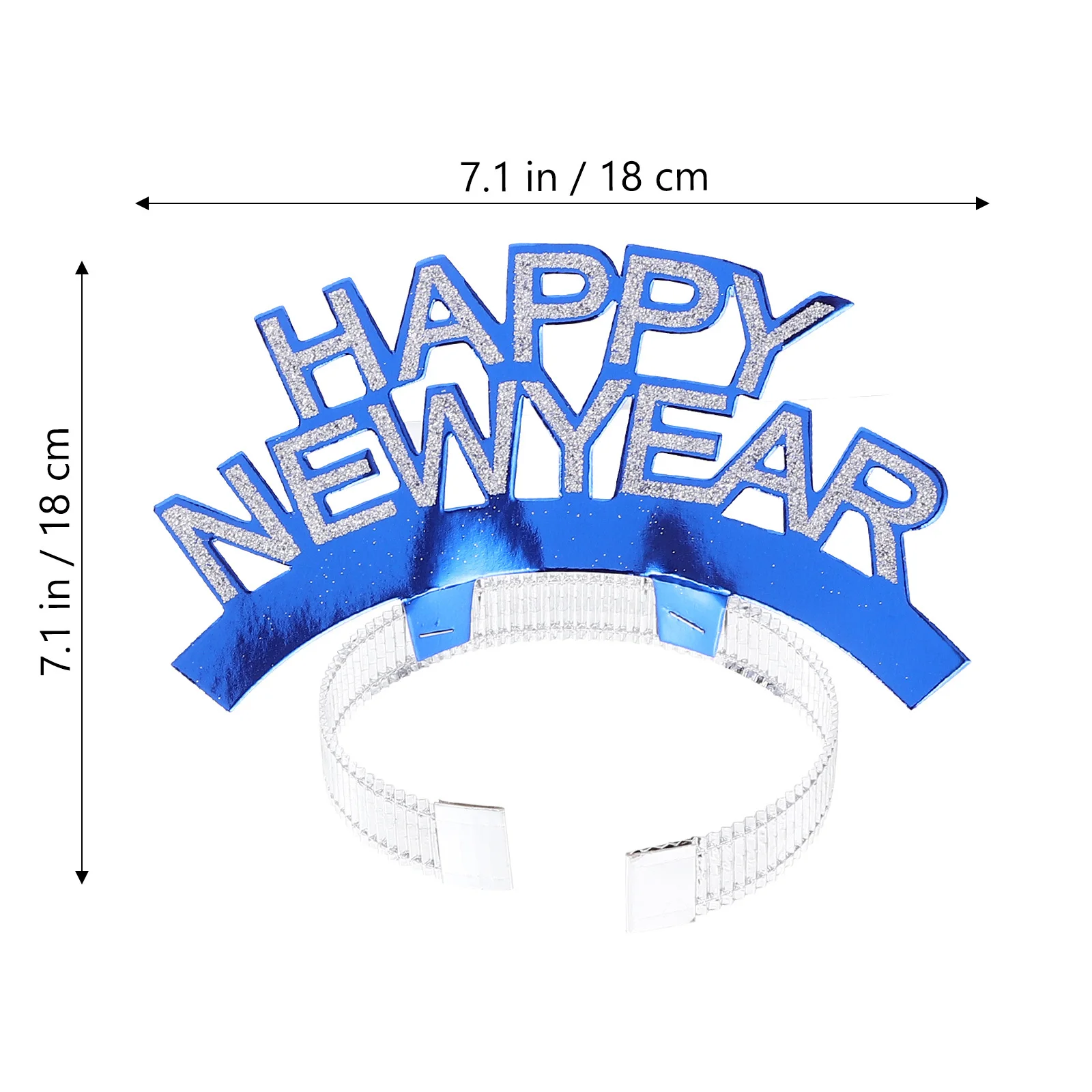 6pcs Glitter Happy New Year Headband Hair Hoops Photo Booth Props Festival Cosplay Masquerade Hair Accessories