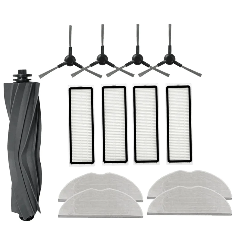 B47B-13 Uds para Dreame Mova S10 Plus / Trouver S10 Plus Robot de barrido Cepillo Lateral principal fregona filtro limpiador piezas de repuesto