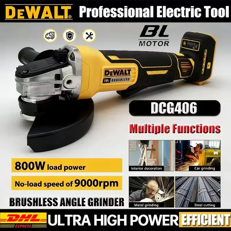 

Бесщеточная угловая шлифовальная машина Dewalt DCG406 125 мм, 9000 об/мин, аккумуляторная, для резки и полировки, совместима с аккумулятором Dewalt 20В