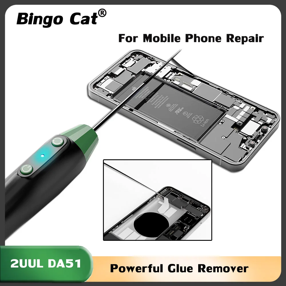 

2UUL DA51 Degumming Kit OCA Glue Remover For Phone Battery Frame Screen Adhesive Back Glass Film Removal Cleaning Repair Tools