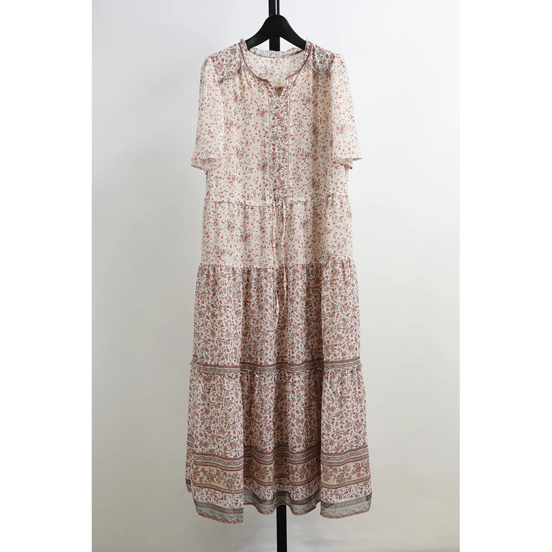 Ele Stampa floreale ort Sve Dr Papillon snellente estivo da donna Island Home Dr Fre Sle Gonna a trapezio Dr