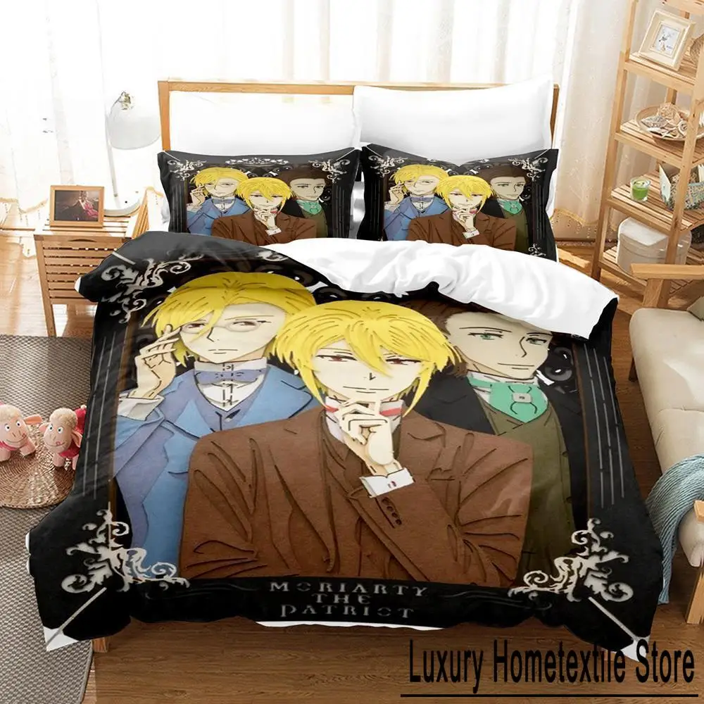 

Moriarty the Patriot Bedding Set Single Twin Full Queen King Size Bed Set Aldult Kid Bedroom Duvet cover Sets Anime Double suit