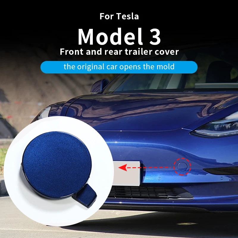 

Подходит для передней крышки буксировки Tesla Model 3, замены сцепного сцепления переднего буксирного отверстия, защитная крышка переднего буксировочного отверстия Крышка прицепа