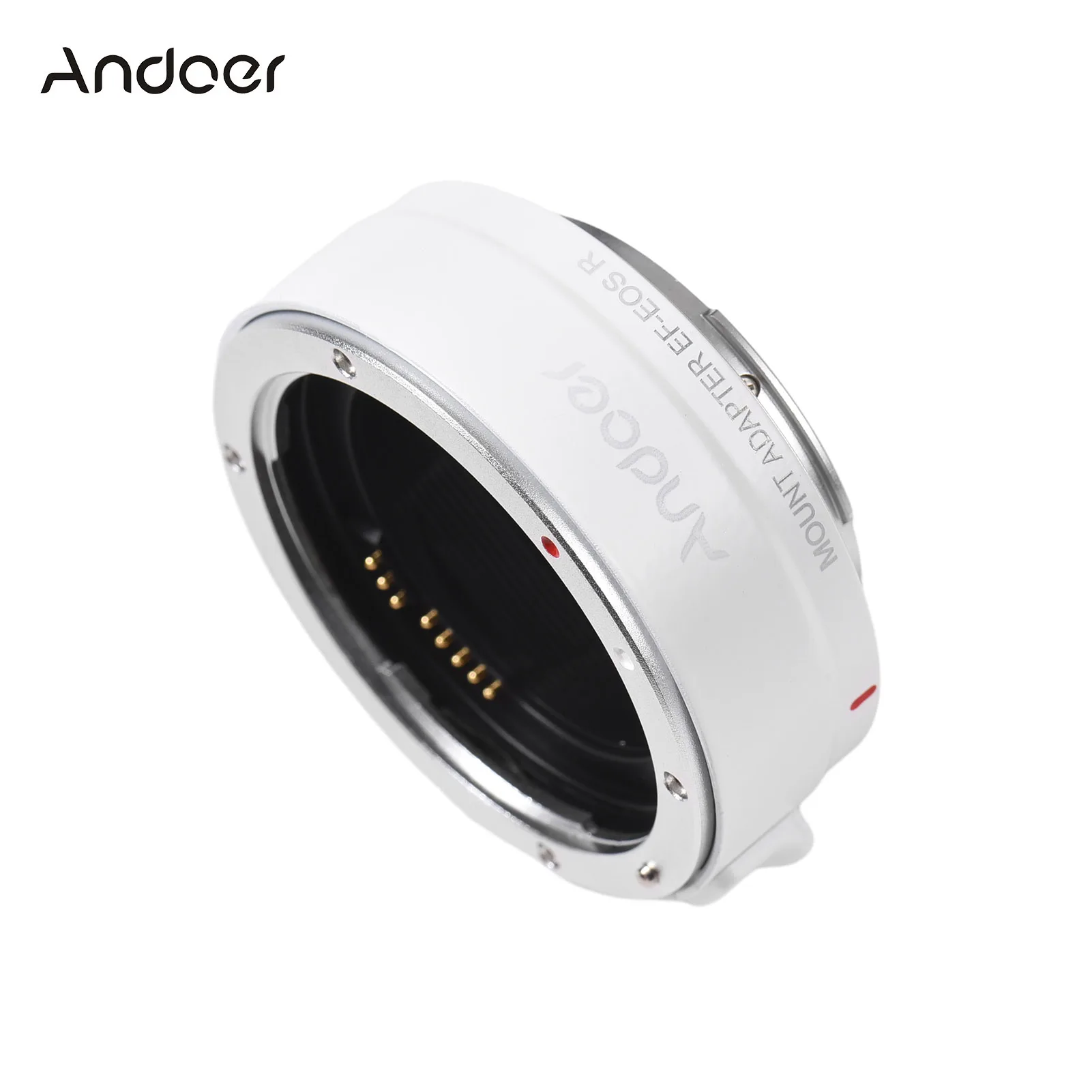 Andoer EF-EOS R Auto Focus Camera Lens Adapter Ring IS Image for Canon EF EF-S Lens to Canon EOS R RF  Full Frame Cameras White