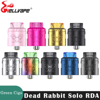 Original Hellvape Dead Rabbit Solo RDA Tank Vape Single Coil 22mm 810 Drip Tip 510 Adapter Electronic Cigarette Atomizer