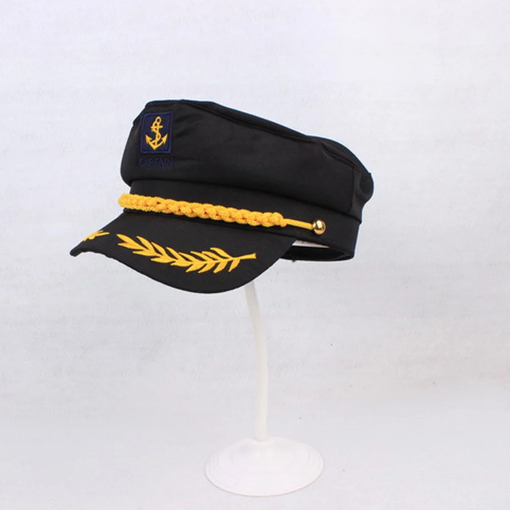 หมวกกัปตัน 2 ชิ้น คุณภาพสูง ปรับขนาดได้ ซักได้ สำหรับการเดินเรือ ล่องเรือ ชุดกัปตัน หมวกกะลาสี