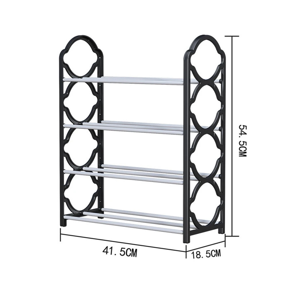 Multi-Layer Shoe Portable Shelf 4Layer Simple Dust-proof Storage Shoe Cabinet Multi-layer Assembly Door Dormitory Organizer Rack