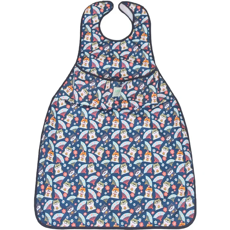 Elderly Neck Protection Waterproof Eating Bib Fully Covered Large Oil Proof Washable Disability Patient Apron Clothing Protector