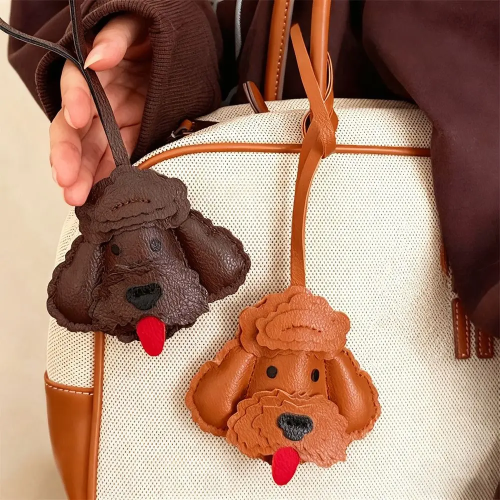 

Cute PU Puppy Bag Pendant Decorative Hanging Versatile Puppy Keyring Cartoon Dog Bag Charm Car Decoration