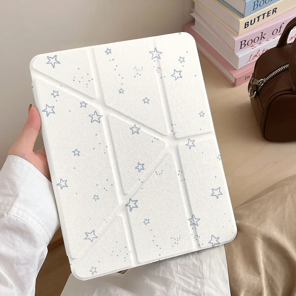 

Ins Starry Sky Satrs Tablet Case For iPad 10.9 Air 5th 4th 2022 Generation iPad Pro 12.9 11 13 Cover Mini 7 6 With Pencil Holder