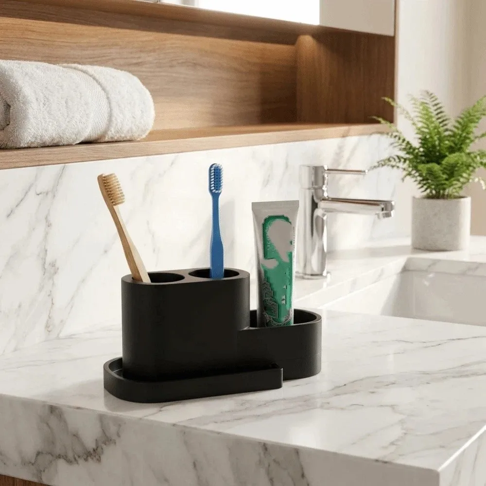Toothbrush Detachable Toothbrush Holder Easy Clean Multi-functional Toothpaste Rack Compact Multi-Purpose Storage Rack Bathroom