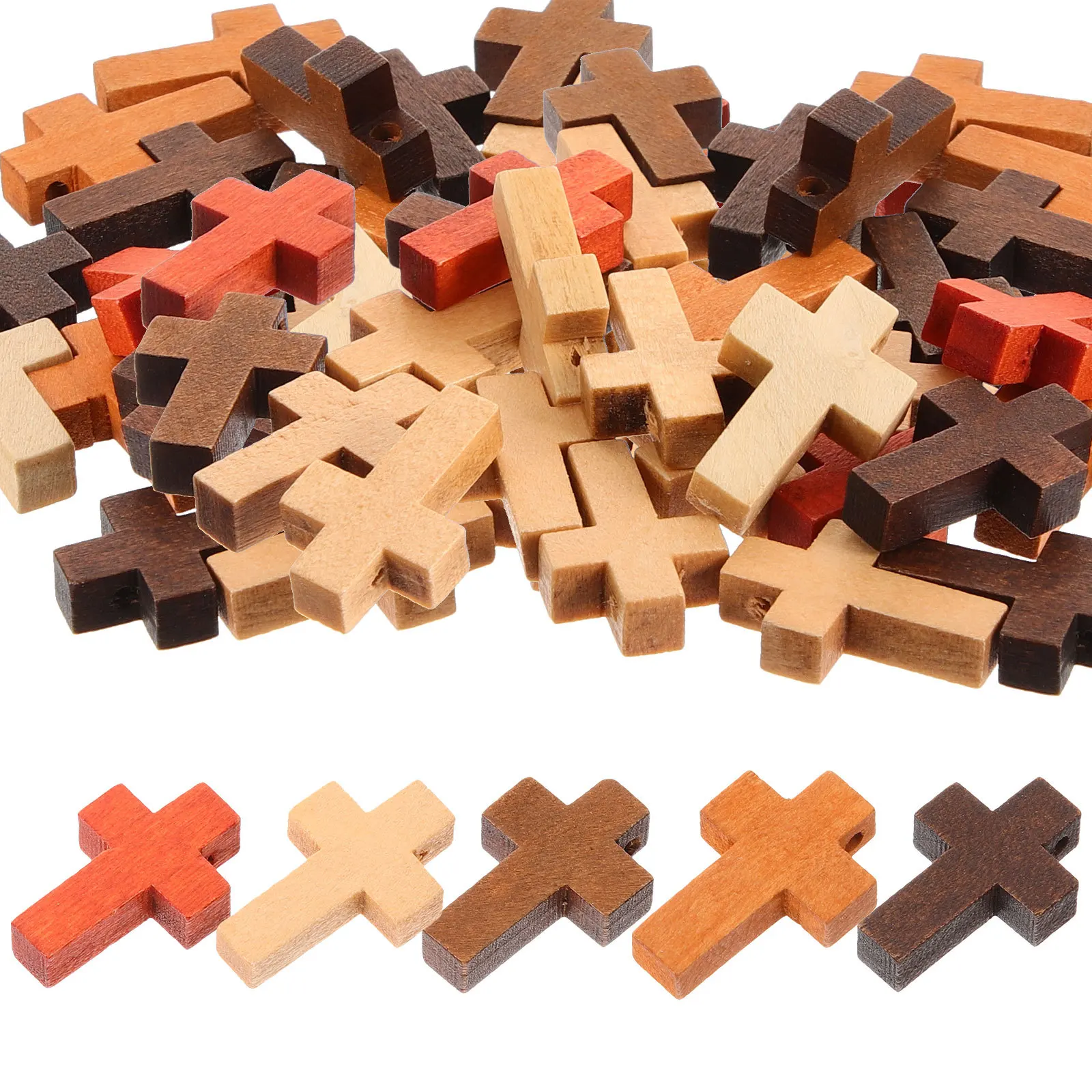 

50 Pcs Cross Pendant Hanging Charm Jewellery Necklace Charms for Jewelry Making