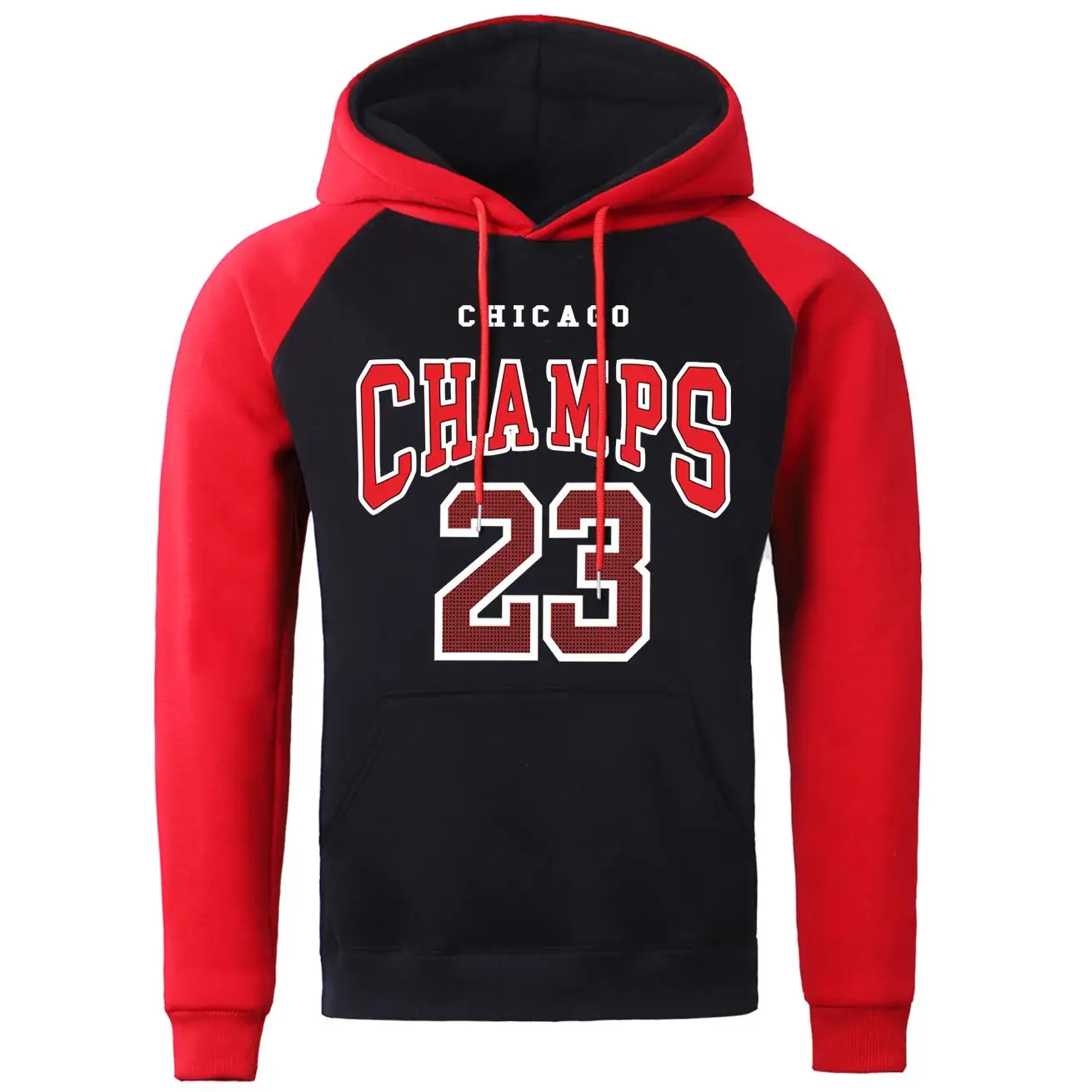 Chicago Champs 23 Print Men Hooded Harajuku Oversize Hoodies Fashion Fleece Hoodie Autumn Soft Raglan Clothing