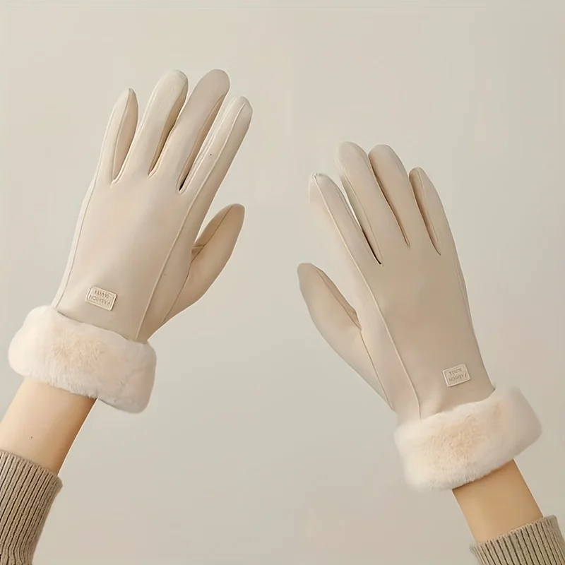 

Зимние теплые и морозостойкие перчатки для женщин, теплые перчатки для езды на велосипеде с сенсорным экраном