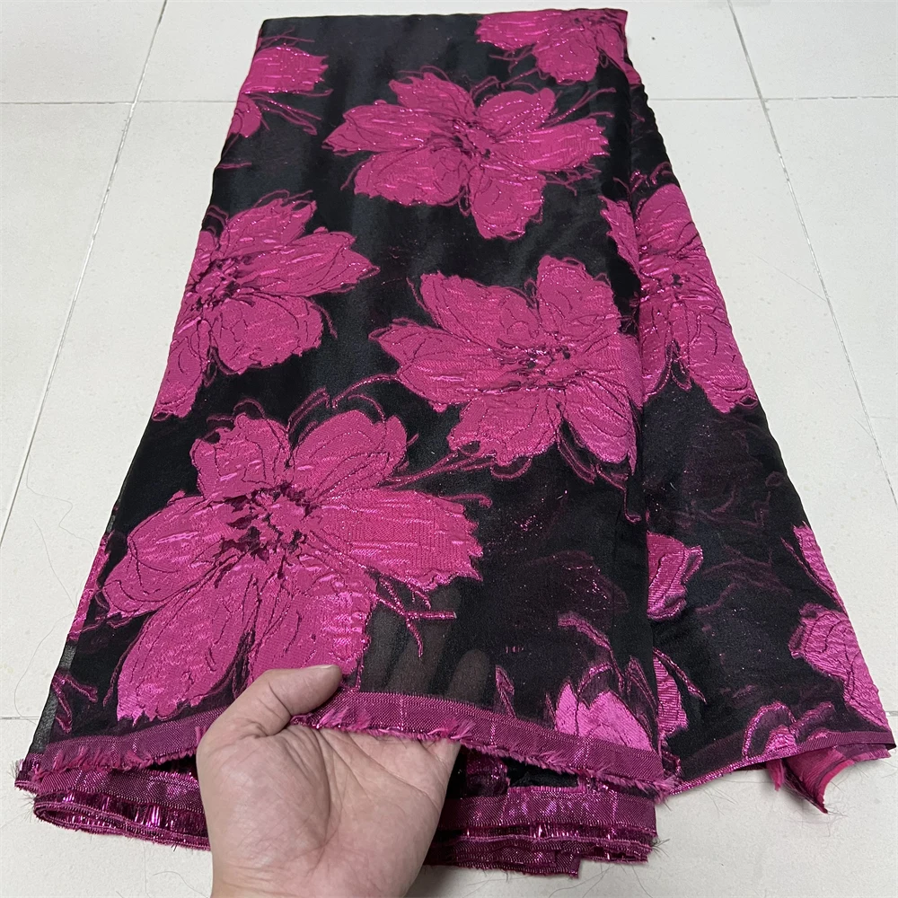 

Африканский нигерийский тюль, кружевная ткань, жаккардовое платье из органзы, вышивка для выпускного вечера, высокое качество, новейшее качество, 5 ярдов, YXZ176, 2025 г.