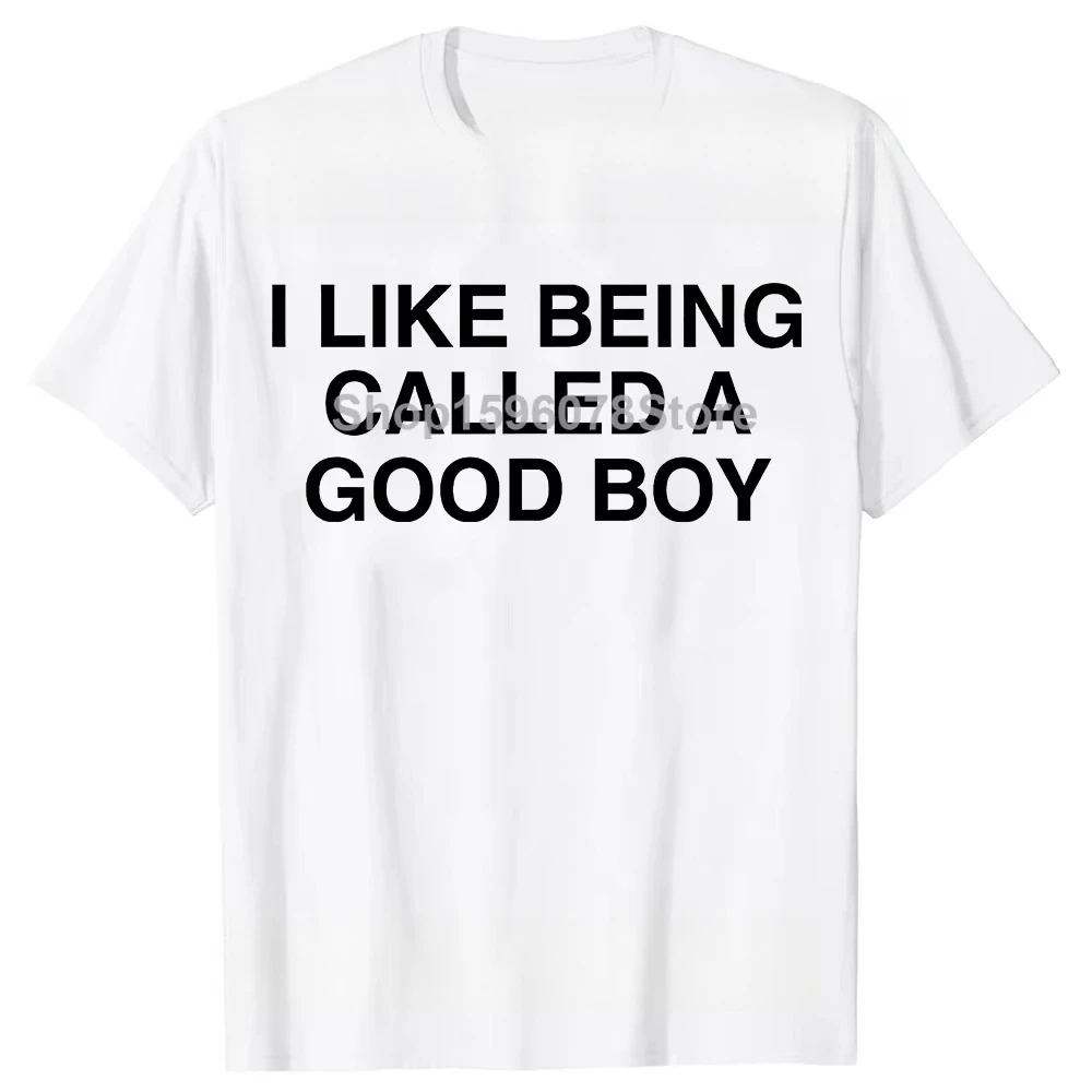 Funny I Like Being Called A Good Boy T-shirt Sarcastic Meme Joke T Shirts Men Streetwear Tee S