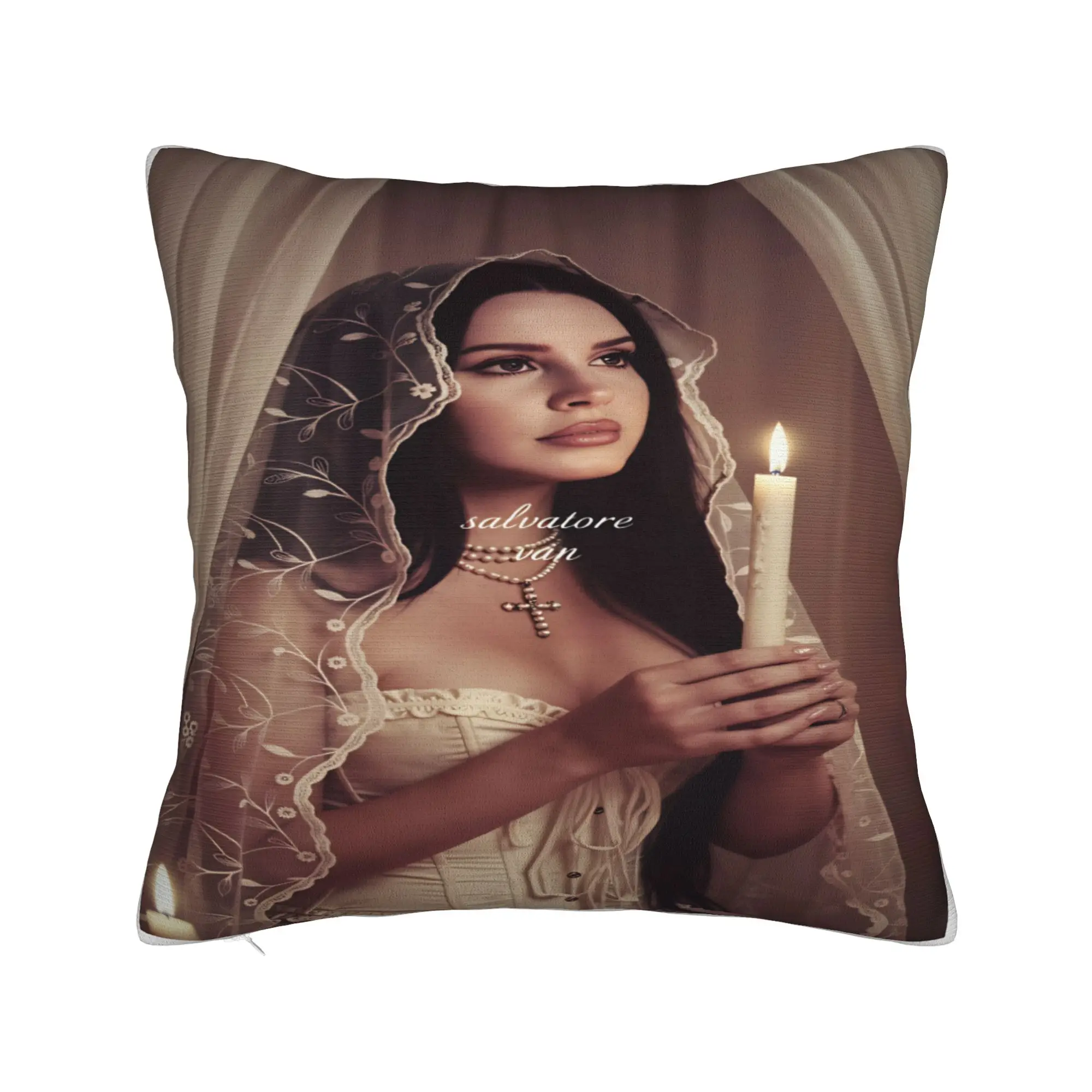 Lana Del Rey Singer Lizzy Grant  Pillowcases  Kawaii Pillow Case For Sofa Couch Bed Living Room Comfy Pillow Cover