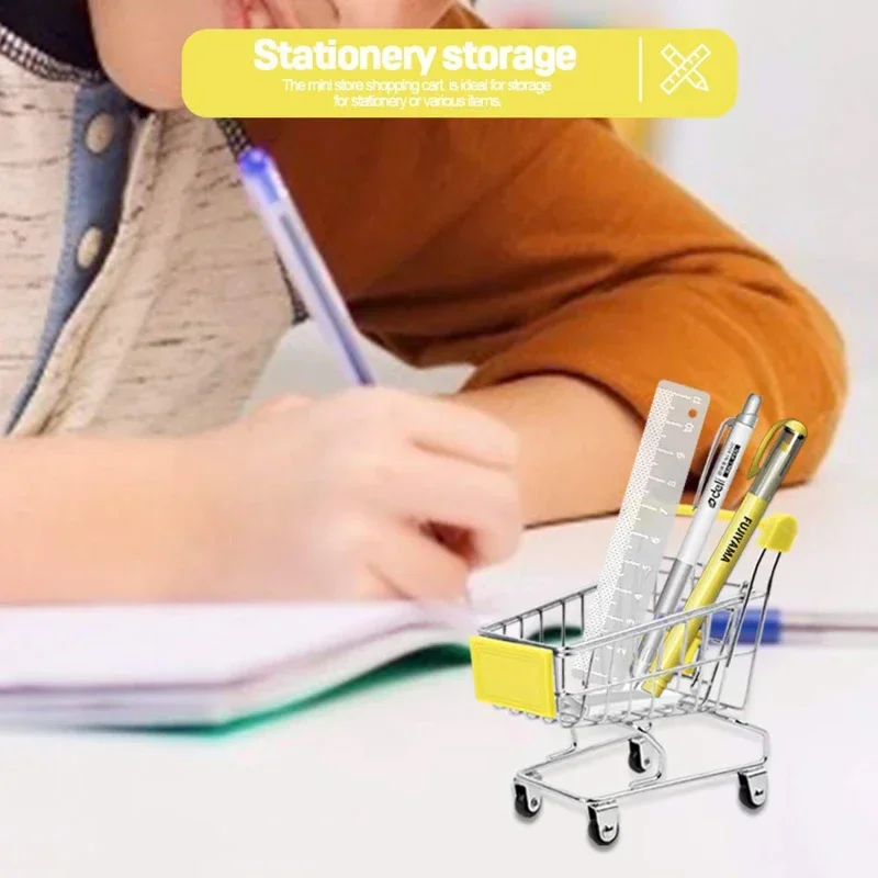 New Mini Shopping Carts Creative Handcart Kids Craft Toy Utility Cart Crafts Display Storage Toys Holder Gifts For Children