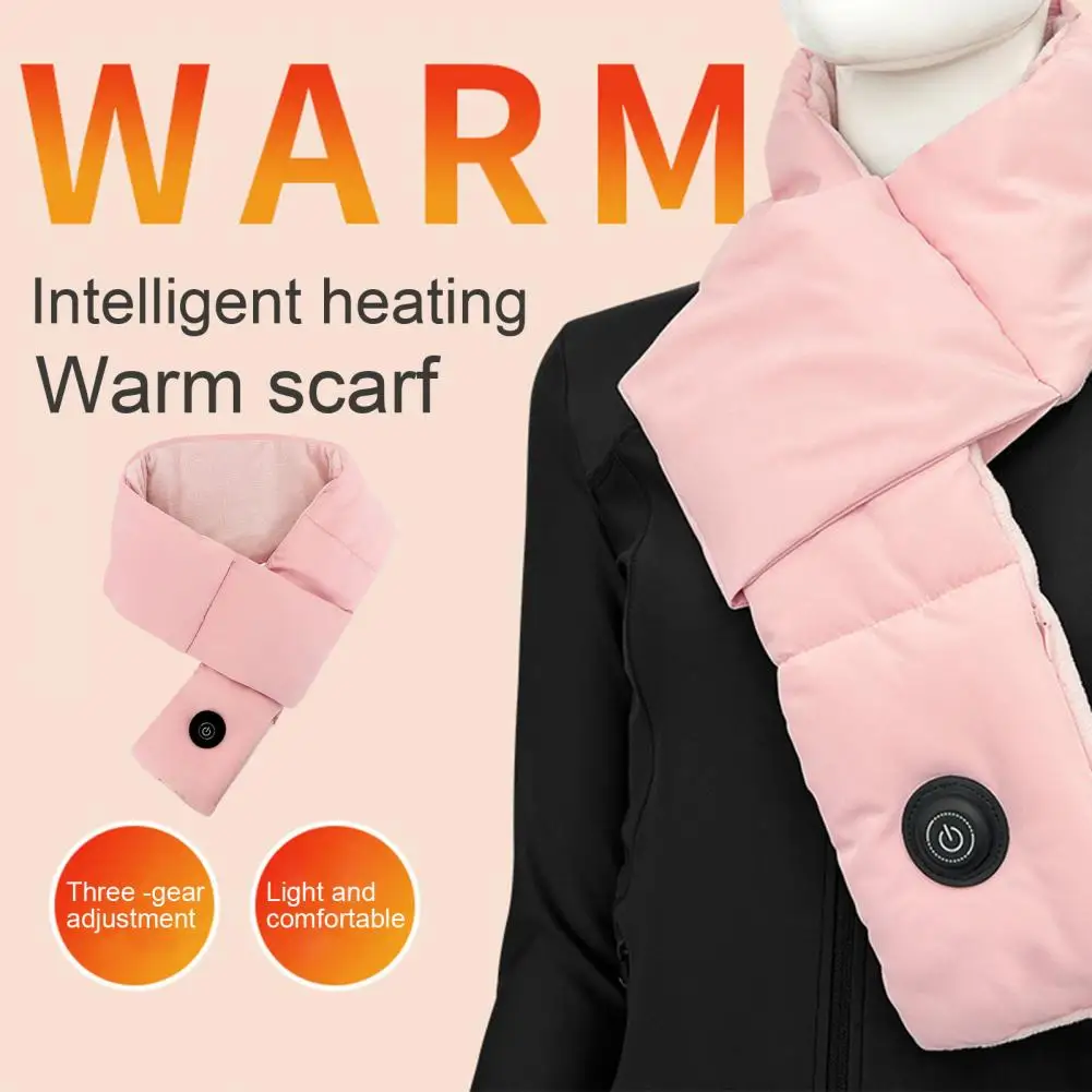 Winter Heating Scarf USB Rechargeable Neck Heating Pad Wireless Heating Neck Wrap Unisex Electric Scarf Neck Heat Therapy Wrap