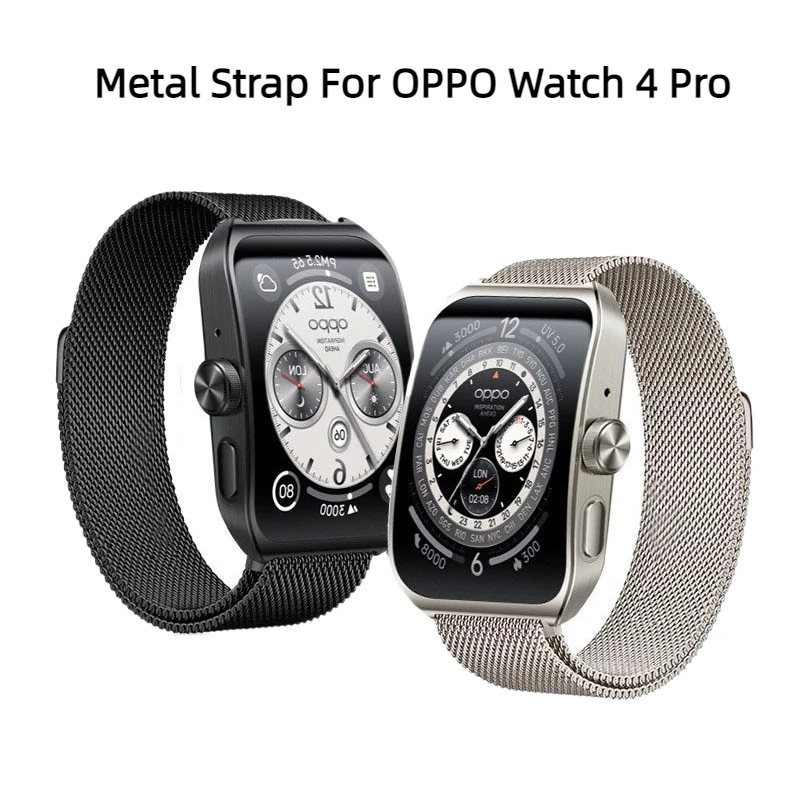 

Metal Strap For OPPO Watch 4 Pro Magnetic Watchband For Oppo watch4 pro Stainless steel Correa Bracelet SmartWatch Accessories