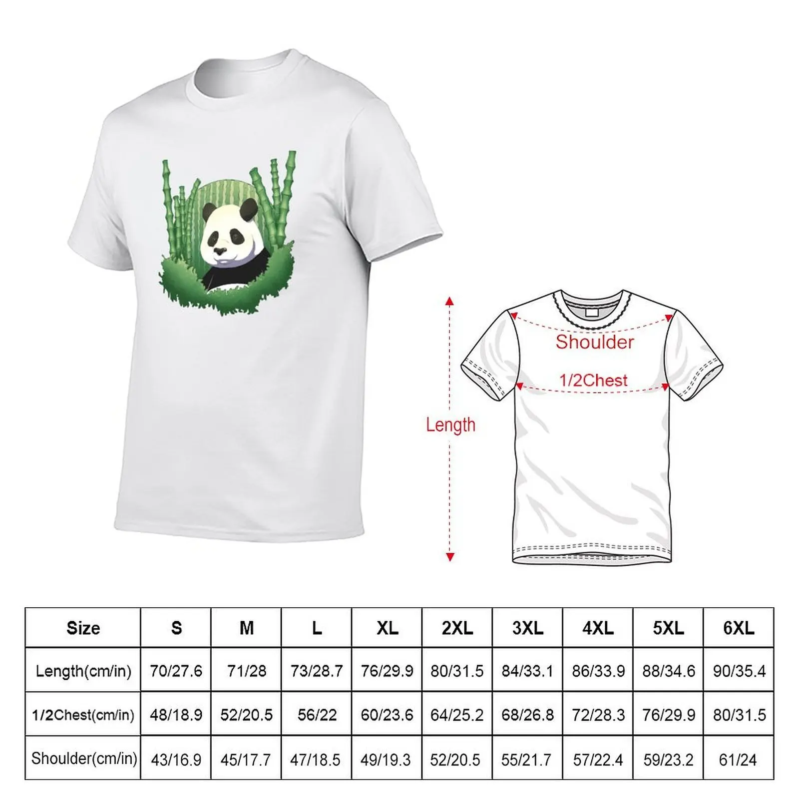 Panda T-Shirt topping plus sizes plus size men clothing