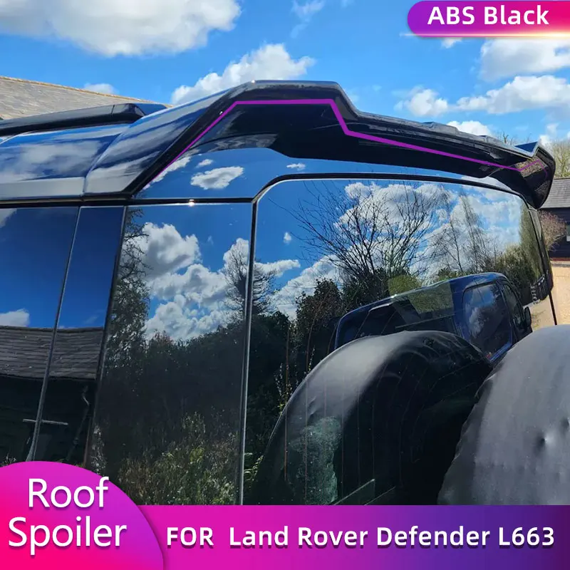 

Gloss Black ABS Rear Roof Spoiler for Land Rover Defender 2020-2024 Car Rear Spoiler Window Trim Roof Wing Lip Tail Wing