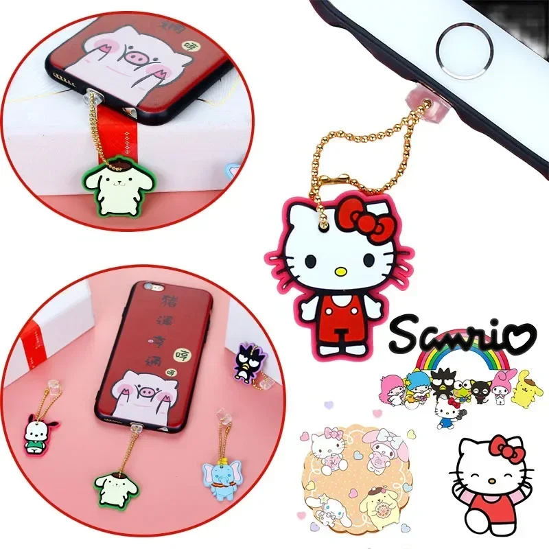 Sanrio Hello Kitty Phone Charging Port Dust Pendant Cartoon Silicone Dustplugs Cover for IPhone Type C Dust Protection Stopper