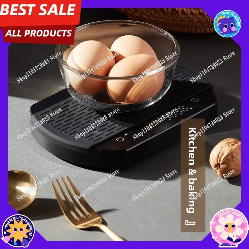 Coffee scale LED display kitchen scale USB charging household with timing electronic scale manufacturer food baking